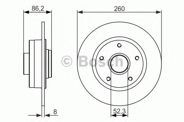 Тормозной диск BOSCH 0 986 479 684