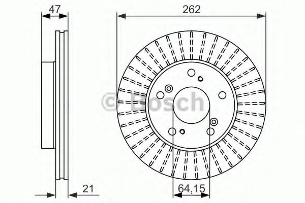 Тормозной диск BOSCH 0 986 479 687