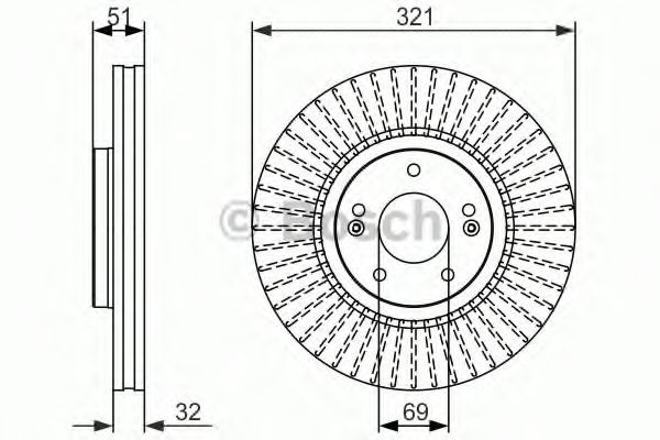 Тормозной диск BOSCH 0 986 479 692