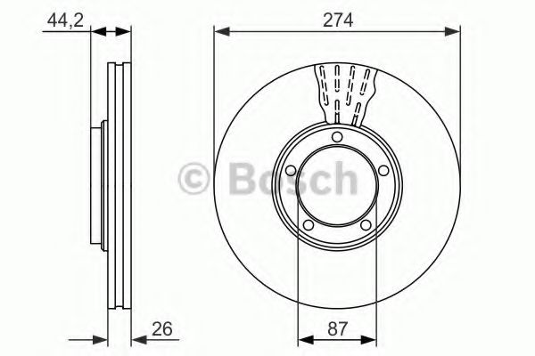 Тормозной диск BOSCH 0 986 479 696