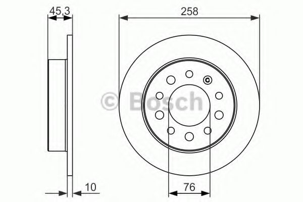 Тормозной диск BOSCH 0 986 479 697