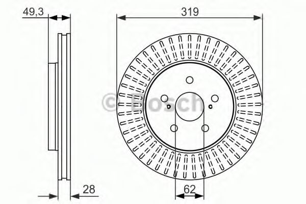 Тормозной диск BOSCH 0 986 479 722