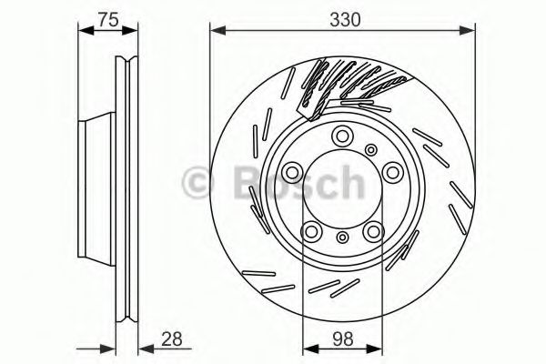 Тормозной диск BOSCH 0 986 479 733