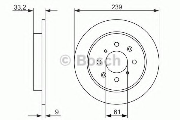 Тормозной диск BOSCH 0 986 479 739 Тормозной диск BOSCH 0 986 479 739