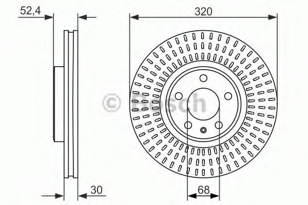 Тормозной диск BOSCH 0 986 479 753 Тормозной диск BOSCH 0 986 479 753