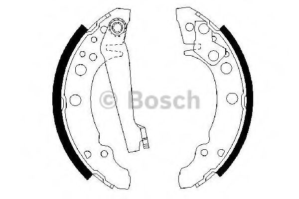 Тормозные колодки барабанные BOSCH 0 986 487 002
