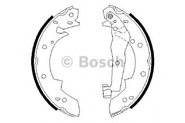 Тормозные колодки барабанные BOSCH 0 986 487 013