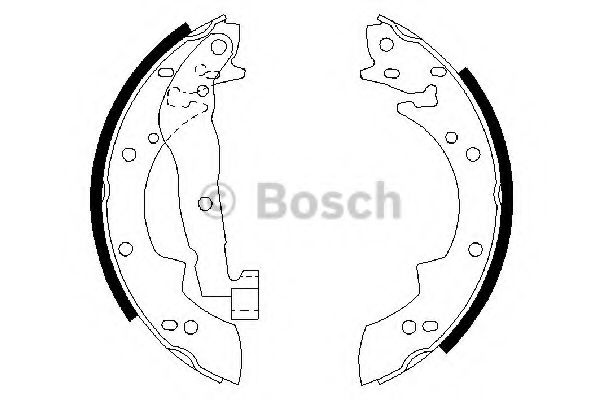 Тормозные колодки барабанные BOSCH 0 986 487 076