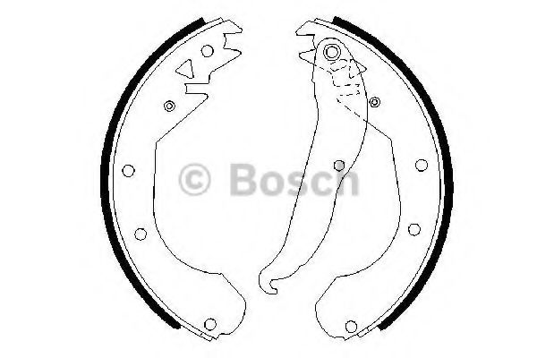 Тормозные колодки барабанные BOSCH 0 986 487 201