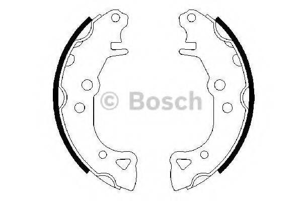 Тормозные колодки барабанные BOSCH 0 986 487 252