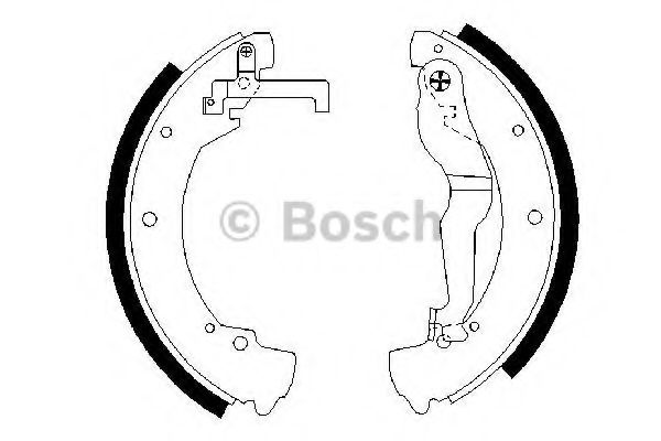 Тормозные колодки барабанные BOSCH 0 986 487 312