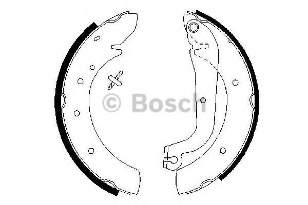 Тормозные колодки барабанные BOSCH 0 986 487 313