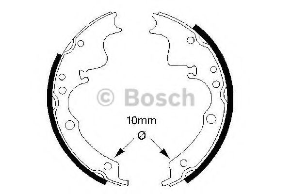 Тормозные колодки барабанные BOSCH 0 986 487 347