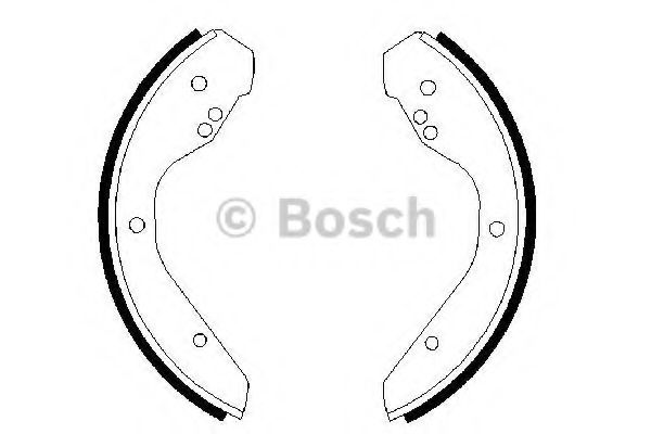 Тормозные колодки барабанные BOSCH 0 986 487 386