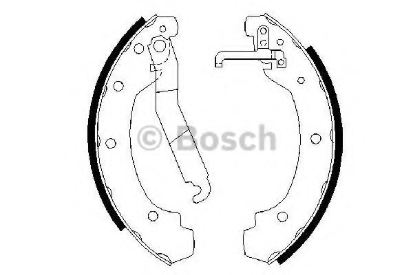 Тормозные колодки барабанные BOSCH 0 986 487 389