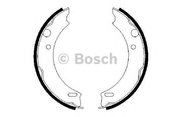 Тормозные колодки барабанные BOSCH 0 986 487 412