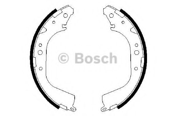 Тормозные колодки барабанные BOSCH 0 986 487 414