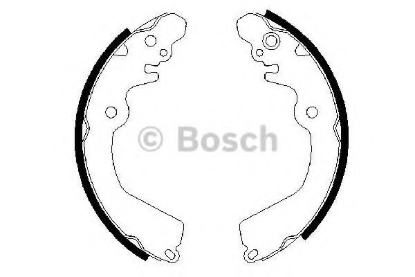 Тормозные колодки барабанные BOSCH 0 986 487 451
