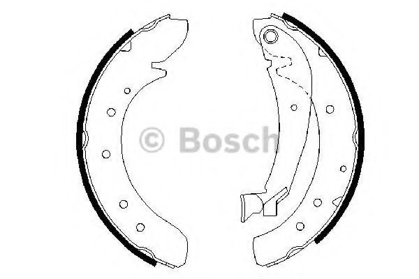 Тормозные колодки барабанные BOSCH 0 986 487 522