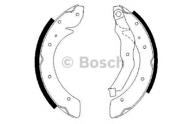 Тормозные колодки барабанные BOSCH 0 986 487 528