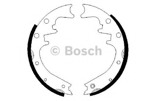 Тормозные колодки барабанные BOSCH 0 986 487 529