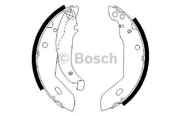 Тормозные колодки барабанные BOSCH 0 986 487 533