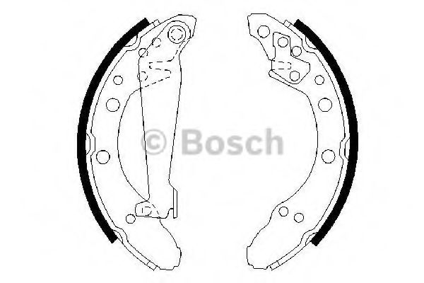 Тормозные колодки барабанные BOSCH 0 986 487 536
