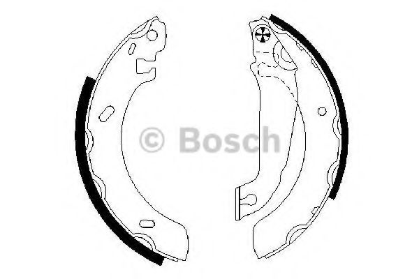 Тормозные колодки барабанные BOSCH 0 986 487 537