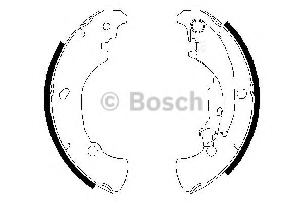 Тормозные колодки барабанные BOSCH 0 986 487 560