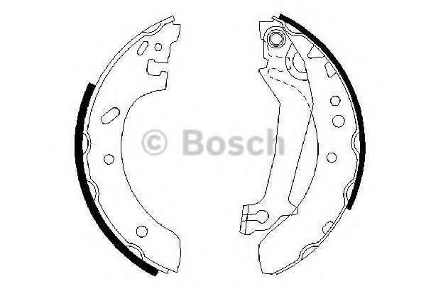 Тормозные колодки барабанные BOSCH 0 986 487 561