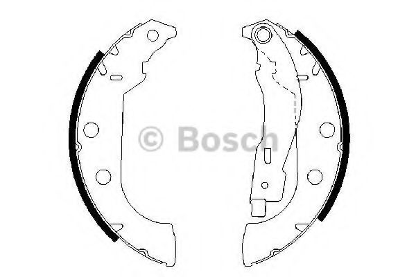 Тормозные колодки барабанные BOSCH 0 986 487 567