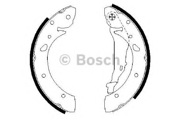 Тормозные колодки барабанные BOSCH 0 986 487 572