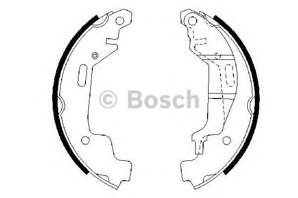 Тормозные колодки барабанные BOSCH 0 986 487 576