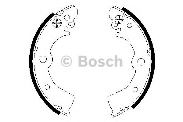 Тормозные колодки барабанные BOSCH 0 986 487 578