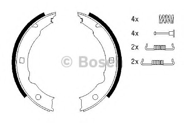 Тормозные колодки барабанные BOSCH 0 986 487 579