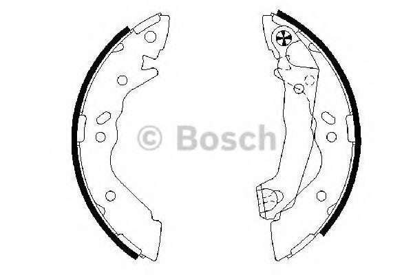 Тормозные колодки барабанные BOSCH 0 986 487 581