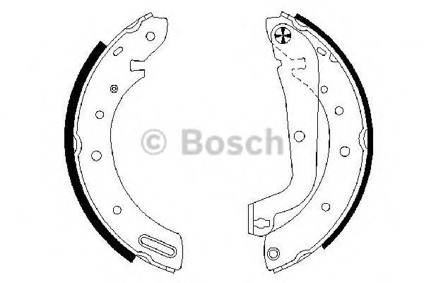 Тормозные колодки барабанные BOSCH 0 986 487 583