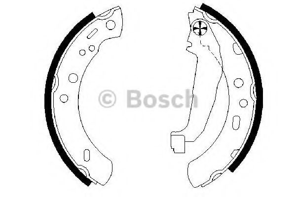 Тормозные колодки барабанные BOSCH 0 986 487 604