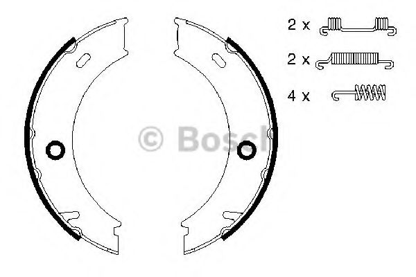 Тормозные колодки барабанные BOSCH 0 986 487 611