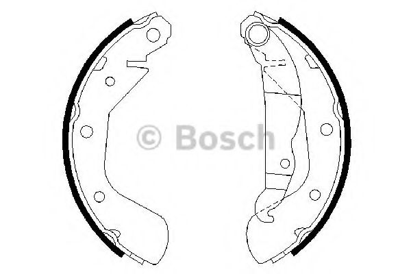 Тормозные колодки барабанные BOSCH 0 986 487 613