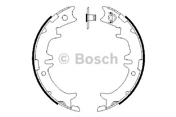 Тормозные колодки барабанные BOSCH 0 986 487 615