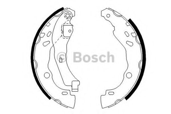 Тормозные колодки барабанные BOSCH 0 986 487 627