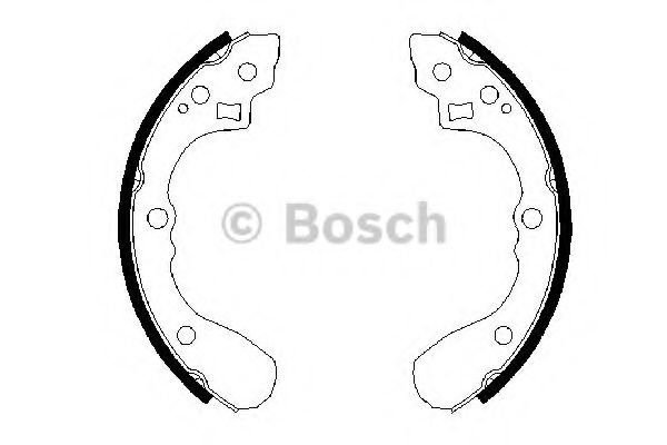 Тормозные колодки барабанные BOSCH 0 986 487 636