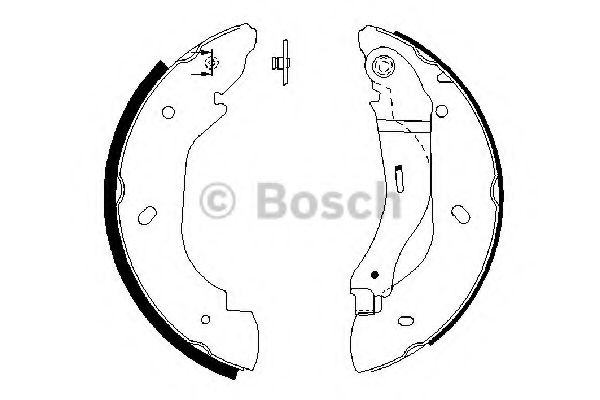 Тормозные колодки барабанные BOSCH 0 986 487 660