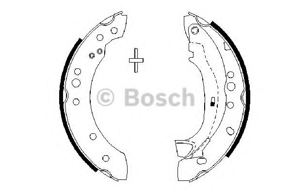 Тормозные колодки барабанные BOSCH 0 986 487 664