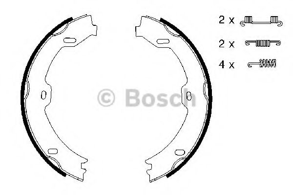 Тормозные колодки барабанные BOSCH 0 986 487 666