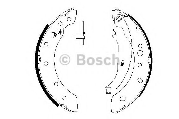 Тормозные колодки барабанные BOSCH 0 986 487 672