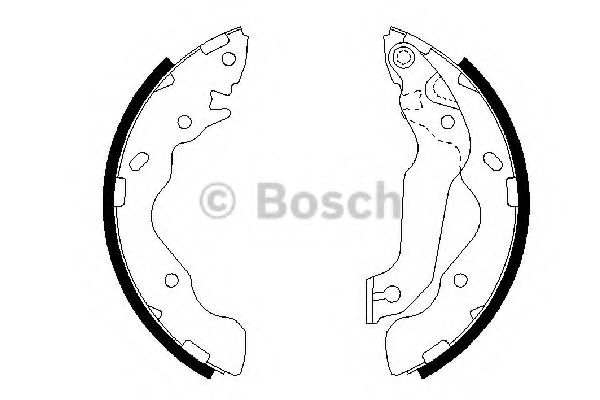 Тормозные колодки барабанные BOSCH 0 986 487 673