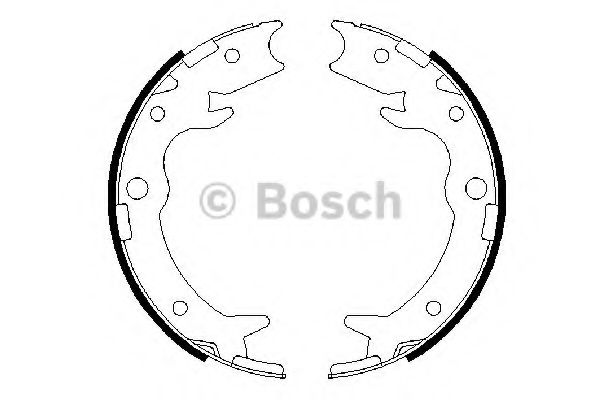 Тормозные колодки барабанные BOSCH 0 986 487 686