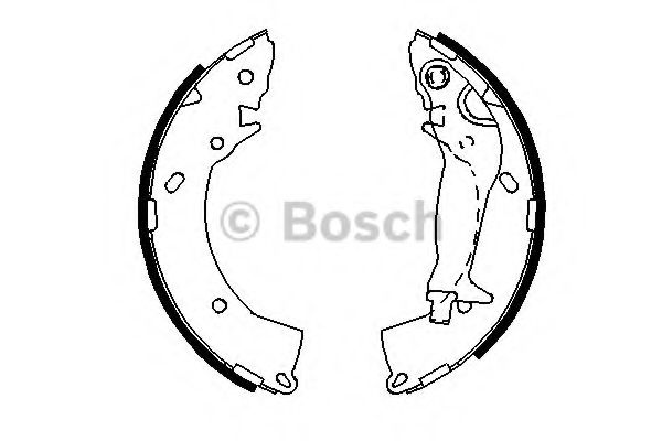 Тормозные колодки барабанные BOSCH 0 986 487 697
